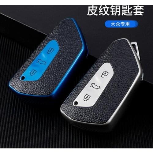 TPU Car Key Cover For VW Volkswagen Golf 8 Mk8 2020 Skoda 3 Buttons Smart Keyless Remote Control Fob Cases Keychain Holder