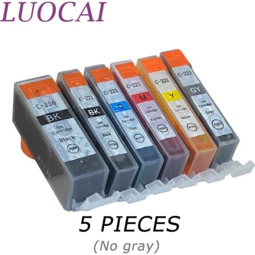 LuoCai Ink Cartridges Compatible For Canon PGI-220 CLI-221 pgi220 PIXMA IP3600 IP4600 IP4700 MX860 MX870 MP550 MP560 Printers