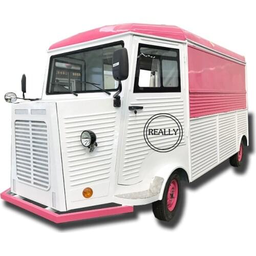 Electric Vehicle Vintage Food Truck Mobile Kitchen Trailer Snack Ice Cream Hot Dog Fast Food Cart for Sale