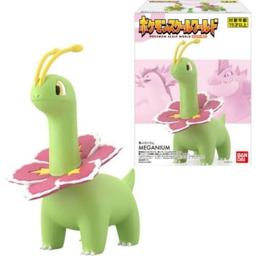 BANDAI CANDY TOY Pokemon Original SCALE WORLD Meganium Anime Action & Toy figures Model Toys For Children