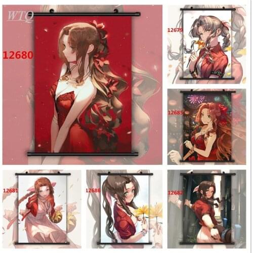Final Fantasy VII FF7 Aerith Gainsborough Wall Poster Anime Posters Canvas Painting Wall Decor Poster Wall Art Picture Home Deco