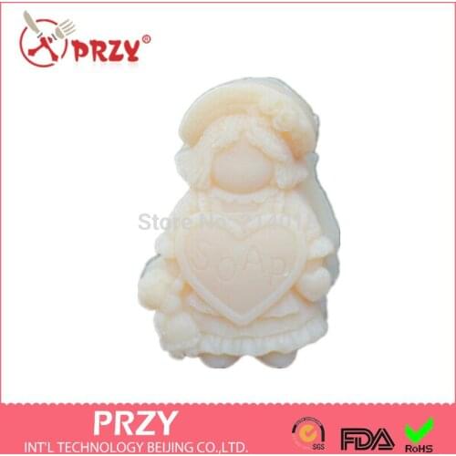 Hot 3D Child /heart shape handmade soap mold animal candle molds silicon mould Chocolate Candy Moulds Form of Cake