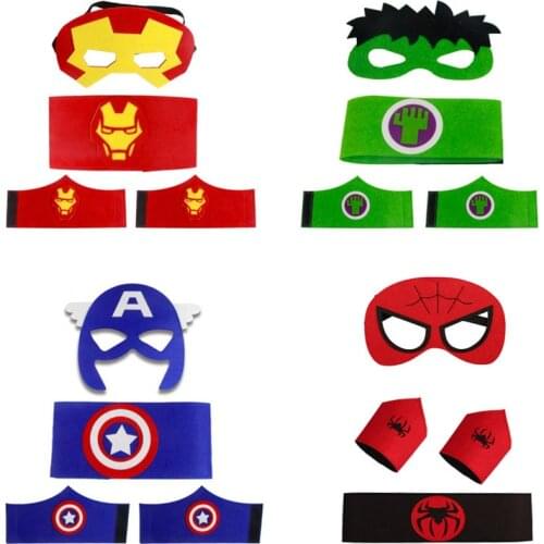 Halloween Costume FestivaI Activity Wristband Belt Mask Clothing Superhero Figurines Toy Dress Up Cosplay Childrens Gift