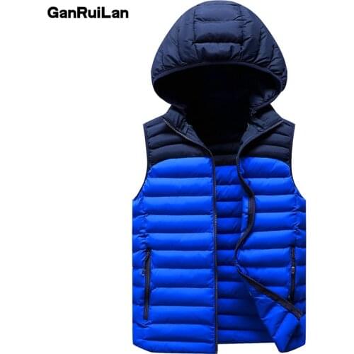 Mens Waistcoat Jacket Vest 2020 Autumn New Fashion Sleeveless Jacket Men Hooded Vest Coat Male Clothing B01123