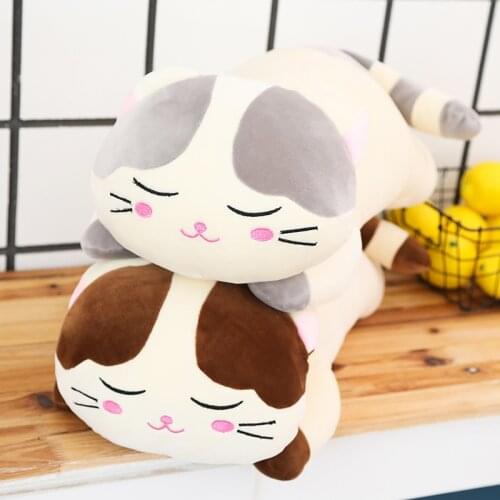 Soft Cats Big Hugging Pillow Plush Stuffed Animals Sleeping Toys Kids Children Birthday Gifts Kawaii Cute Doll Pillow Cushion