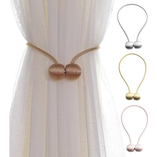 New Pearl Curtain Small Magnetic Ball Tie Rope Accessory Rods Accessories Backs Holdbacks Buckle Clips Hook Holder Home Decor