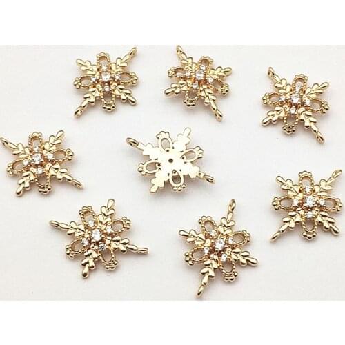 New Arrival! 23x18mm 50pcs Cubic Zirconia Flower Shape Connector for Earrings DIY Making Parts,Jewelry Findings & Components