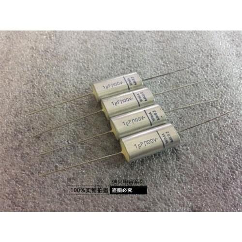 Original new 100% MKB2 1UF 100V axial guunderstand aluminum shell frequency division electrodeless capacitor (Inductor)