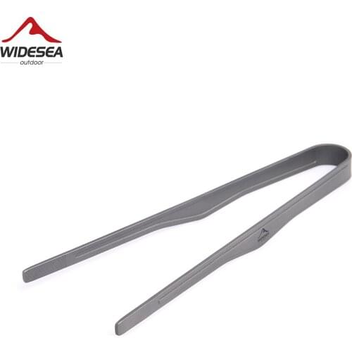Widesea Camping Titanium Tea Cup Clip Outdoor Ultralight Steak Lid Barbecue Antiscalding Tea Tweezer Tableware Toast Tongs