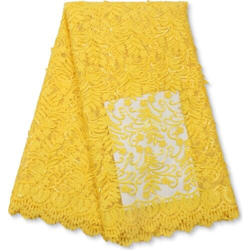 Popular Lace Fabric 2021 High Quality Lace 3d French Flower Lace Fabric For African Lace Matrial 5yards 4396B