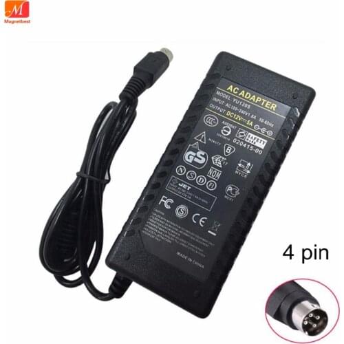 12V5A With IC Chip AC DC Converter Adapter 4 Pin Switching Power Supply 60W 4-Pin For LCD TV Monitor Flat Panel TV DVR Charger
