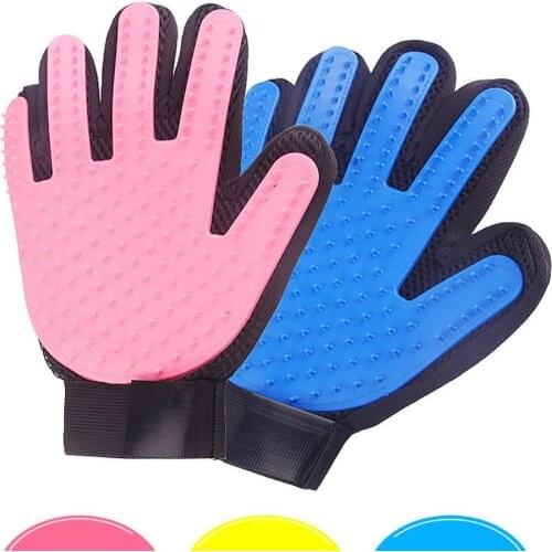 Silicone cat grooming glove for cats wool glove Pet Hair Deshedding Brush Comb Glove For Pet Dog Cleaning Massage Gloves