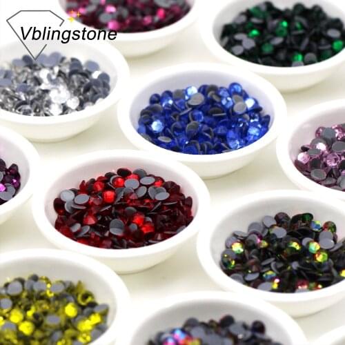Multi-color Rhinestones Glass Glitter Crystals Hotfix Rhinestones For Clothes Flat Back Strass Iron On Crystal DIY Wedding Dress