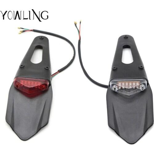 For CRF YZ CR EXC WRF 250 400 426 450 Motorcycle Light Enduro Trial Bike 12 LED Motorbike Brake Stop Rear rear fender Tail Light