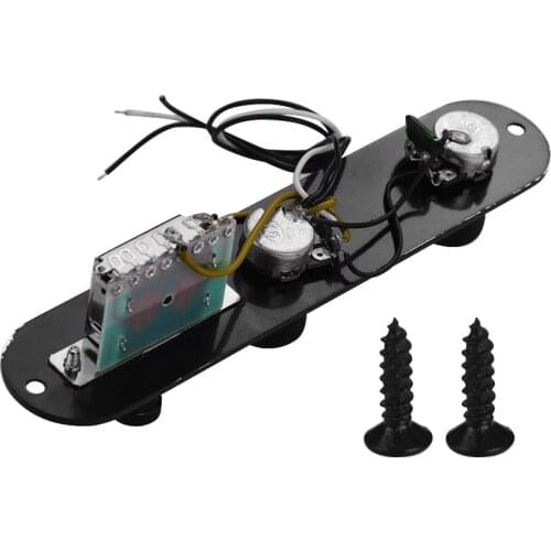 Tele Guitar Control Plate Panel & Knobs Replacement for Tele Style Guitar Black/Silver Colors Guitar Accessories