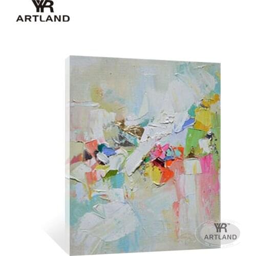 YYR-ARTLAND Cheap abstract 100% Handmade canvas acrylic oil painting wall art hanging pictures for living room bedroom no framed