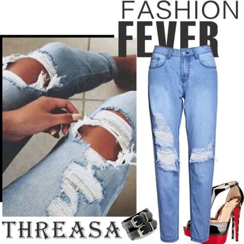 Women High Waist Summer Pencil Loose Jeans Female Sequined Boyfriend Cowboy Denim Pants Ladies Black Straight BF Jean Trousers