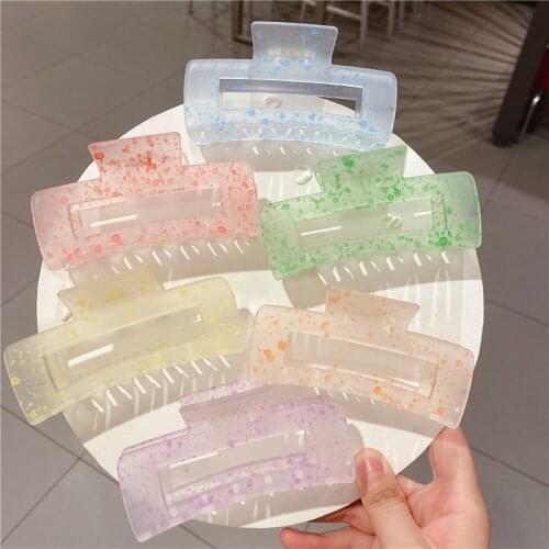 2021 New Claw Clip for Women Tough Colorful Acrylic Hair Claw Hair Clamps Crab for Hair Accessories Make UP Tool Headwear