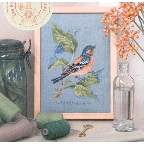 Gold Collection Beautiful Counted Cross Stitch Kit Etude au Pinson Pink Bird