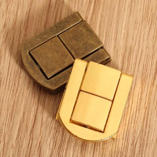 1Pc Iron Vintage Lock Jewelry Chest Box Gift Wooden Box Suitcase Buckle Toggle Hasp Latch Catch Clasp Furniture Hardware 30x24mm