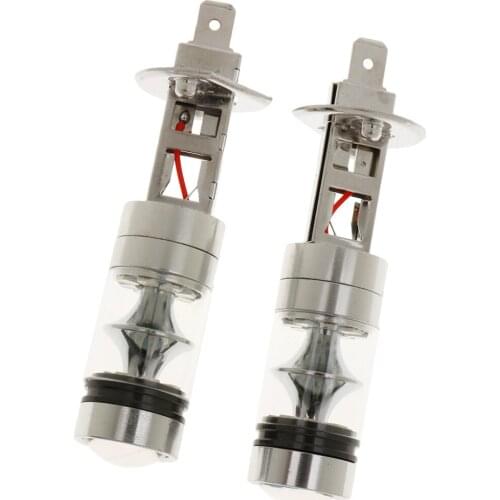 2pcs H1 Foglights 10000K 100W High Power LED Fog lights Daytime Running Bulbs Ice Blue