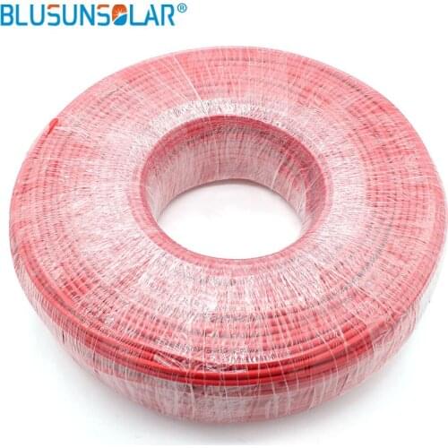 250 Mters/Roll TUV Approved 1x4.0mm2 Solar Cable Wire for Solar Power System, 12AWG PV Cable Red color