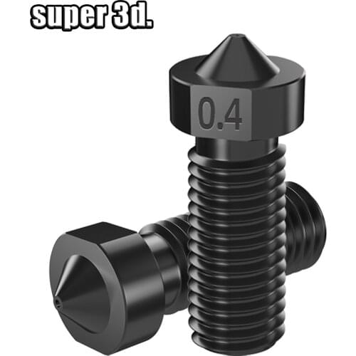 3d printer parts Hardened Steel Volcano Nozzle 0.4/1.75mm M6 For High Temperature 3D Print PEI PEEK Carbon Fiber Filament Hotend
