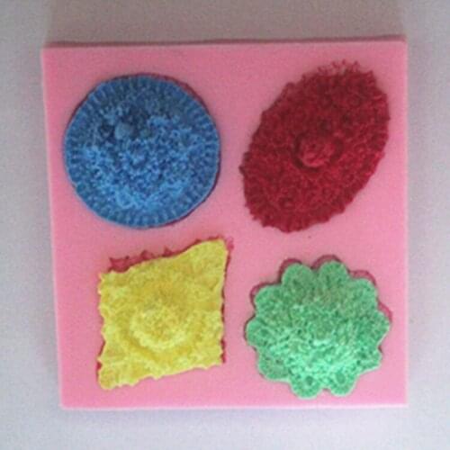 4 big flower fondant cake molds soap chocolate mould for the kitchen FM017