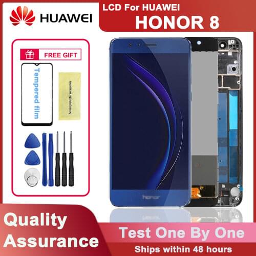 5.2" Original IPS LCD Display For Huawei Honor 8 LCD Touch Screen Digitizer Assembly with Frame Global Version FRD-L19 FRD-L09