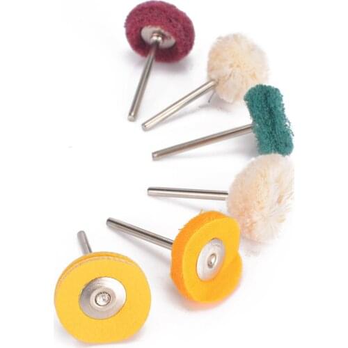 6pcs Multi-color Polishing Wheel Buffing Pad Brush Set Polisher Buffer Wheel Pads For Rotary Drill Bit Polishers Tool