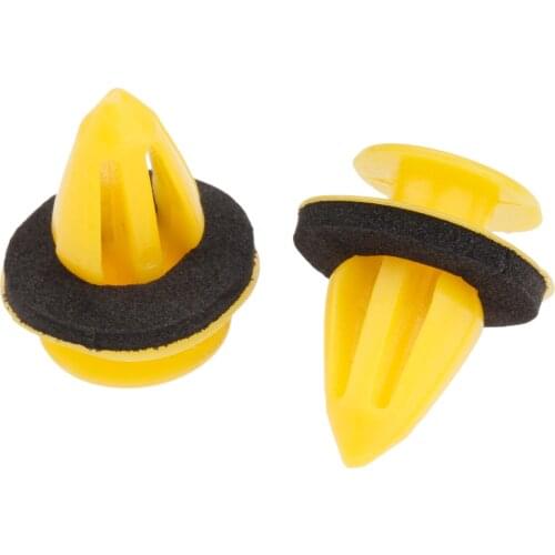 Yetaha 100PCS 10mm Auto Fastener Clips Car Door Interior Trim Panels Plastic Fixed Rivets For Volkswagen VW Golf Land Rover