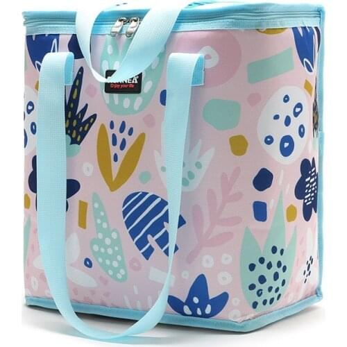 22L Large Thermal Cooler Bag Portable Food Cool Box Beach Bottle Ice Pack Camping Flower Waterproof Thermo Insulated Bag