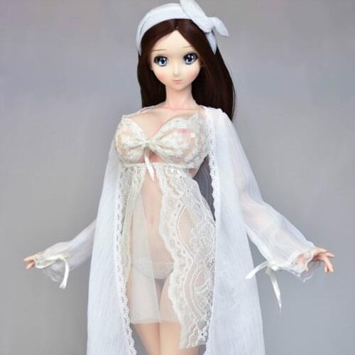 Estartek Customized 805 1/3 White Lace Pajamas 68L Large Bust Body Collectible Action Figure Dolls DIY