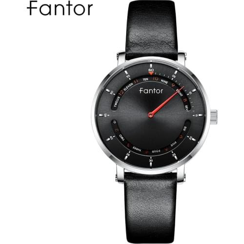 Fantor Brand Luxury Woman Fashion Design Casual Quartz Ladies Elegant All Black Leather Watch for Women
