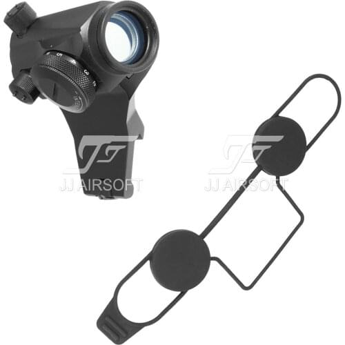 JJ Airsoft 1x24 Red Dot with 45 Degree Offset Mount (Black/Tan)