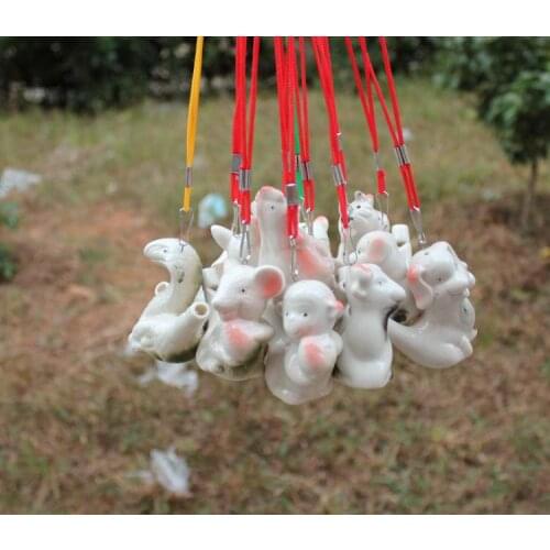 Chinese Zodiac Water Ocarina Children Gift Creative Design Ceramic Whistle Mini Qntique Style Whistling Many Styles SN2041