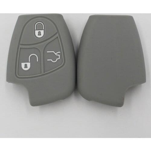 2PC Silicone Car Key Case for Mercedes Benz W210 W211 M C S B E ML CL CLK Car Accessories 3 Buttons Remote Smart Key Shell