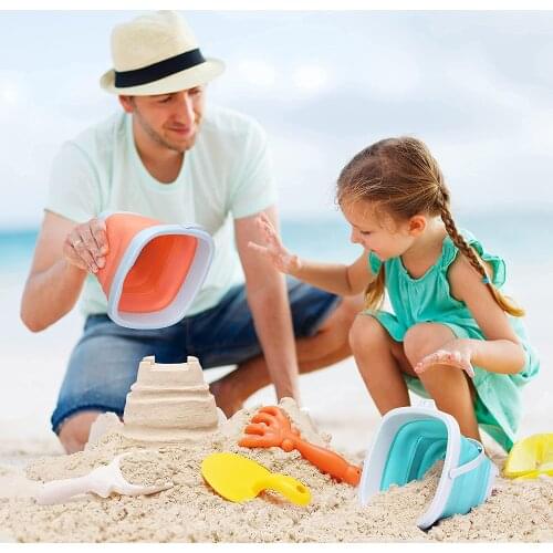 Hot Children Sand Tool Kit Foldable Portable Multi-Use Durable Lightweight Long Lasting Anti-Leak for Beach Courtyard