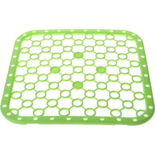 Multifunction Silicone Table Placemat Vegetables Dishes Sink Drying Rack Draining Board Mat Big Grids Kitchen Insulation Pad