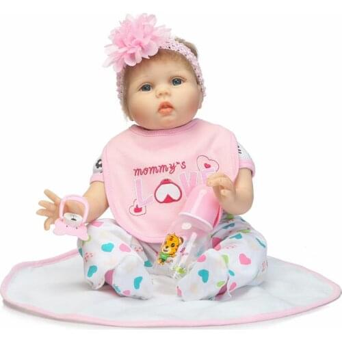 Fashion 55cm Silicone Vinyl Reborn Baby Dolls Handmade Baby Toys with Magnet Pacifier Gentle Touch Realistic Kids Gift