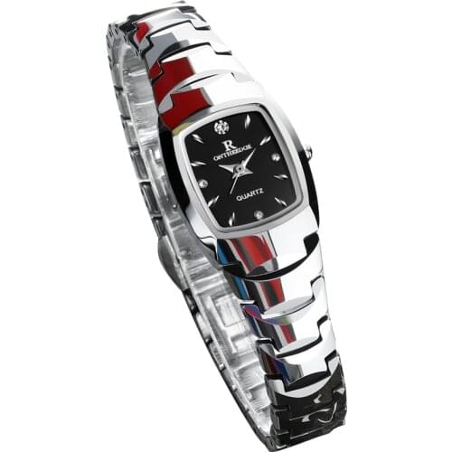 Ontheedge Fashion Watch For Lady Tungsten Case and Band Butterfly Buckle Water Resistant 30 Meters jam tangan wanita mewah