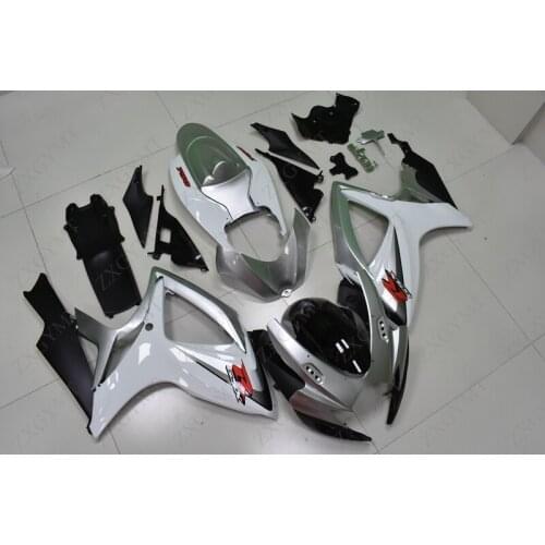 Fairing Kits GSX R 600 2006 - 2007 K6 Silver White Body Kits GSXR750 07 Fairing GSX-R600 07