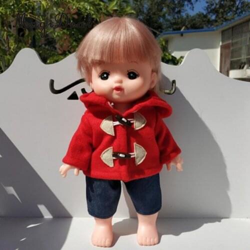 Adorable Doll Hooded Clothes Pants Set For 25cm Mellchan Girl Dolls Clothes Christmas Gifts