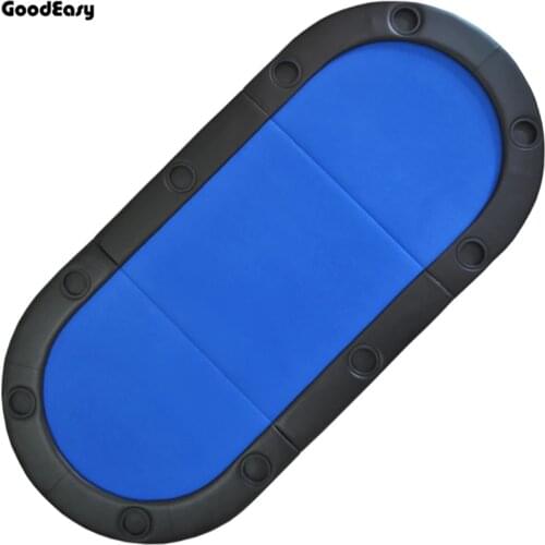 200*91cm Foldable Poker Table Texas Hold'em Baccarat Casino Three Fold with Waterproof Fabric 4colors Red/Blue/Green/Black