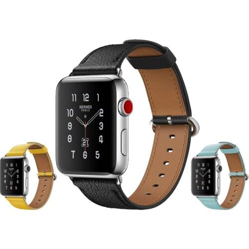Genuine Leather correa strap for apple watch band 4 5 44mm 40mm bracelet Accessories watchband for iwatch belt 42mm 38mm 3/2/1