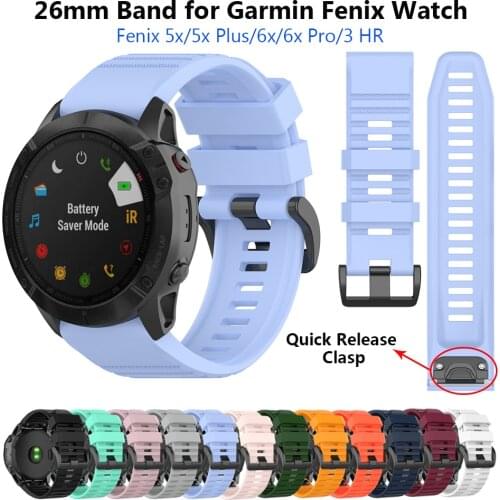 Band for Garmin Fenix 5X Plus/Tactix Charlie Watch 26mm Replacement Strap for Fenix 5X/6X Pro/3/3 HR/Tactix Charlie Smartwatch