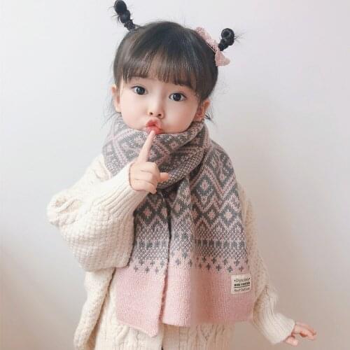 Winter childrens little scarf boy and girls neck wrap Winter childrens warm Wool scarf Autumn babys neck