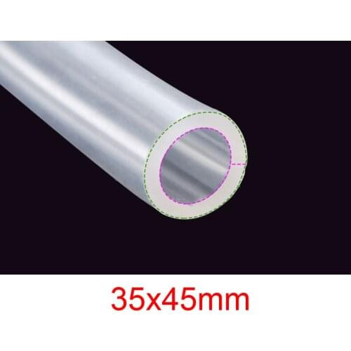 35x45mm 35mm id 45mm od Transparent silica gel hose food grade avirulent clear silicone tube FDA tasteless silicon tubing