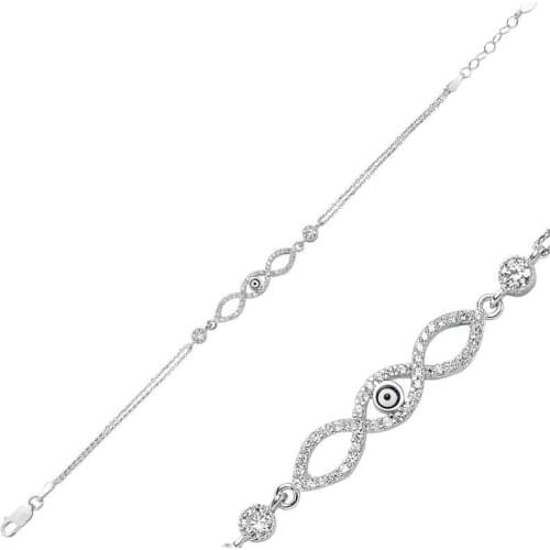 Tevuli 925 Sterling Silver Three Infinity Ladies Bracelet