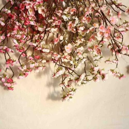 Cherry Peach Blossom Artificial Fake Silk Flower Home Wedding Party Floral Decor Exquisite Concise And Beautiful Decoration